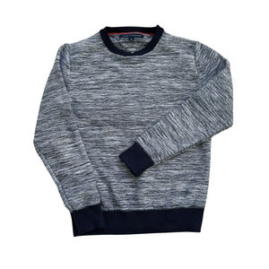 Woman’s Tommy Hilfiger Knit Crewneck Sweater Marbled Navy & White